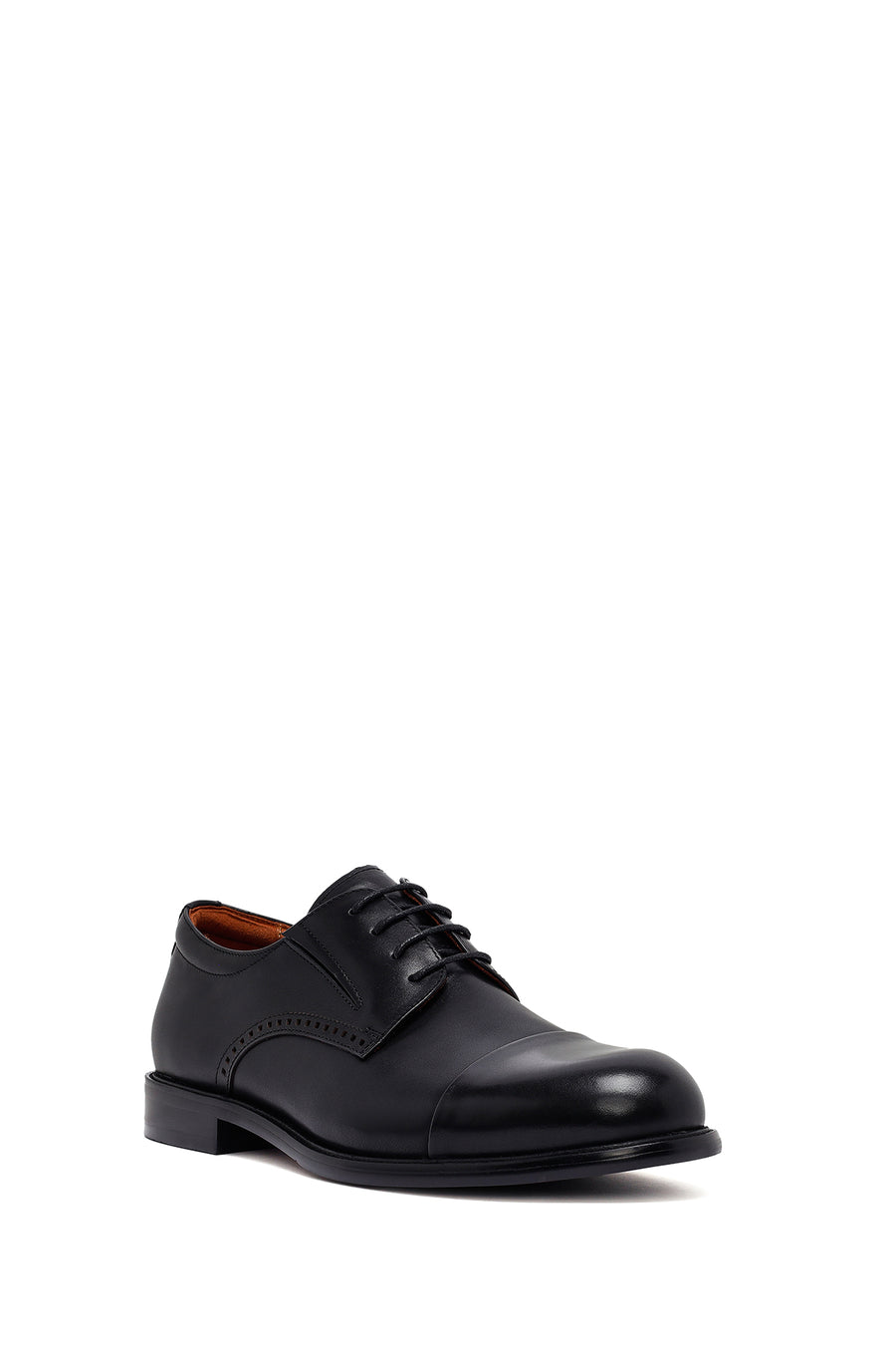 Men's Black Lace-Up Leather Classic Shoes