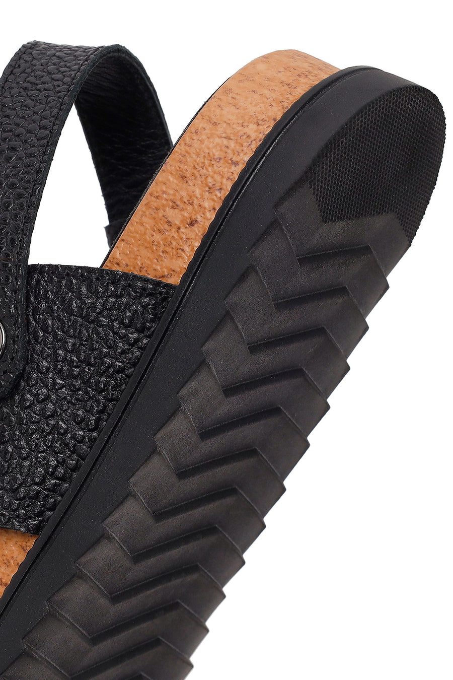 Male Black Leather Sandals