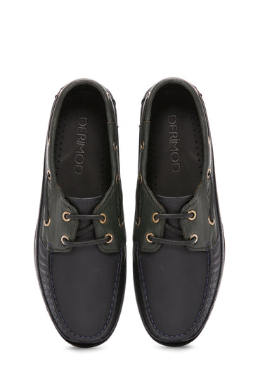 Erkek Yeşil Deri Comfort Loafer_6