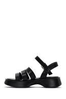 Women's Black Ankle Strap Thick Soled Comfort Sandals | Derimod