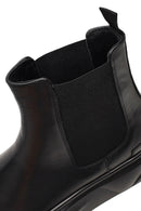 Men's Black Thick-Soled Leather Chelsea Boot | Derimod