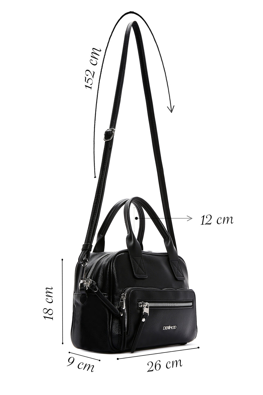 Women's Black Long Strap Shoulder Bag