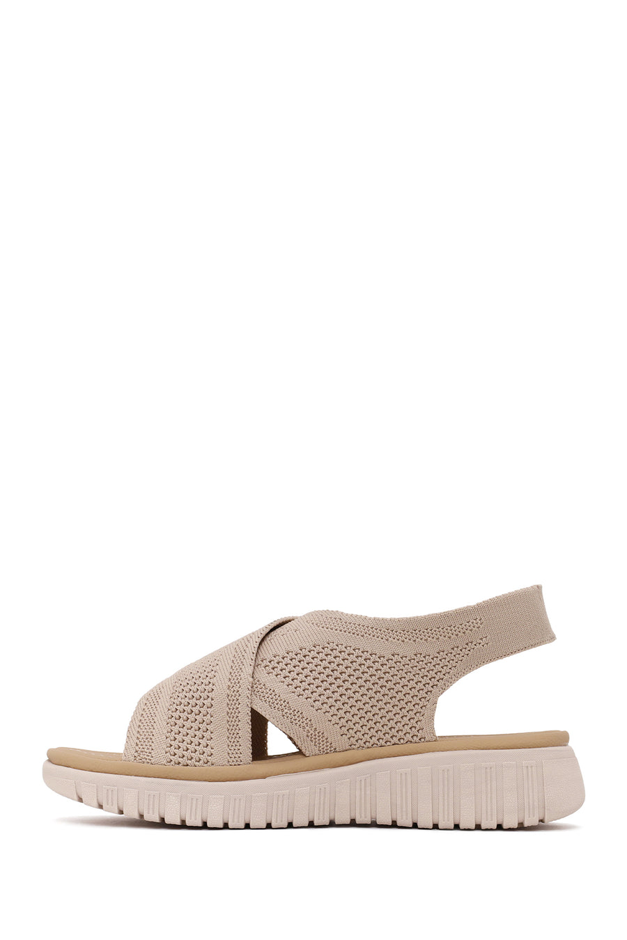 Woman Beige Thick-Soled Comfort Sandal