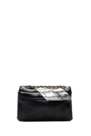 Kadın Siyah Metalik Uzun Zincir Askılı Çapraz Çanta | Derimod