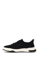 Male Black Lace-up Fabric Casual Sneaker | Derimod