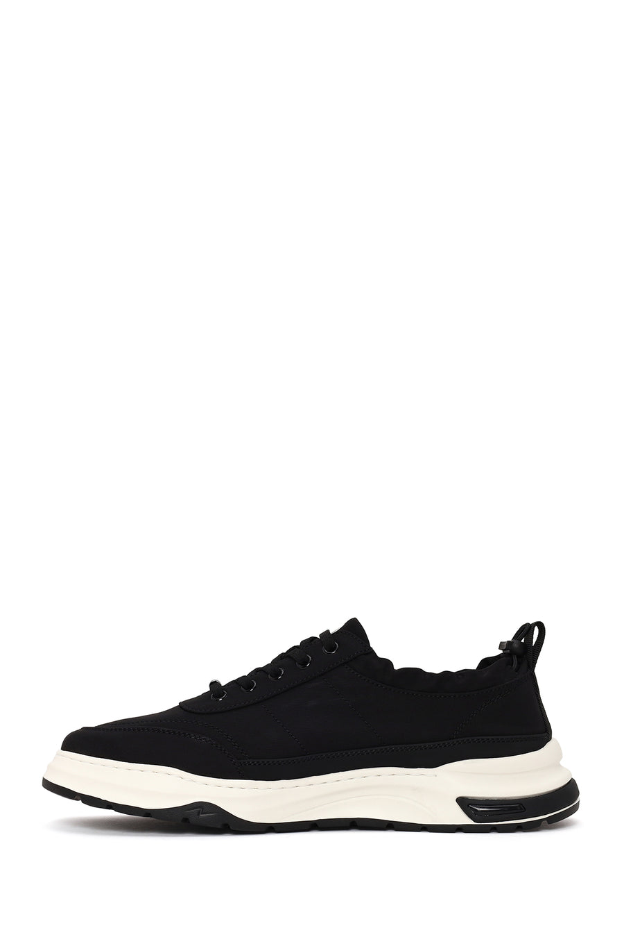 Male Black Lace-up Fabric Casual Sneaker