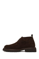 Male Brown Lace-up Suede Casual Boots | Derimod