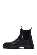 Men's Black Leather Casual Chelsea Boots | Derimod