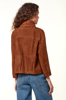 Anetta Women's Suede Leather Jacket | Derimod