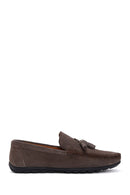 Men's Mink Suede Leather Tasseled Sports Loafer | Derimod