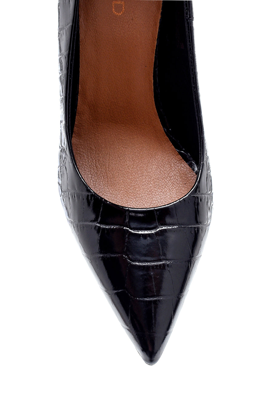 Women's Leather Crocodile Patterned Stiletto