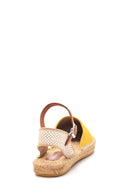 Kadın Sarı Hasır Taban Espadril Sandalet | Derimod