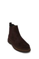 Male Brown Suede Chelsea Boots | Derimod