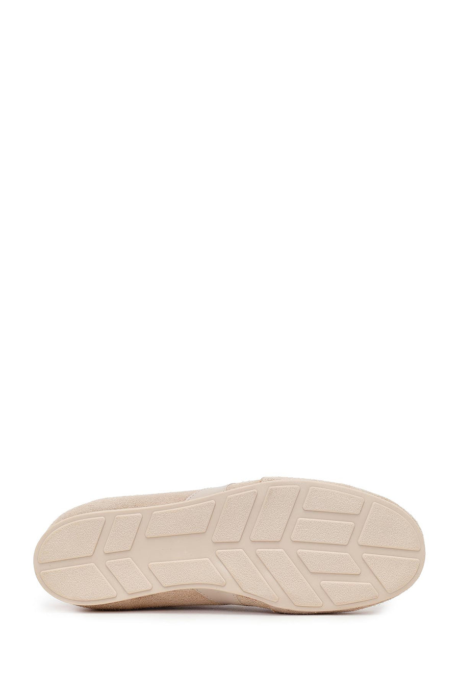 Kadın Bej Bağcıklı Süet Deri Sneaker