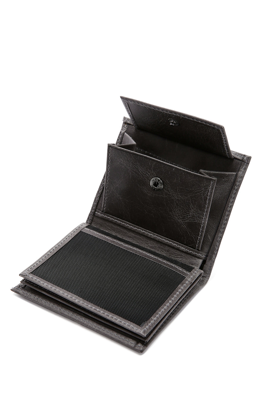 Men's Gray Leather Wallet