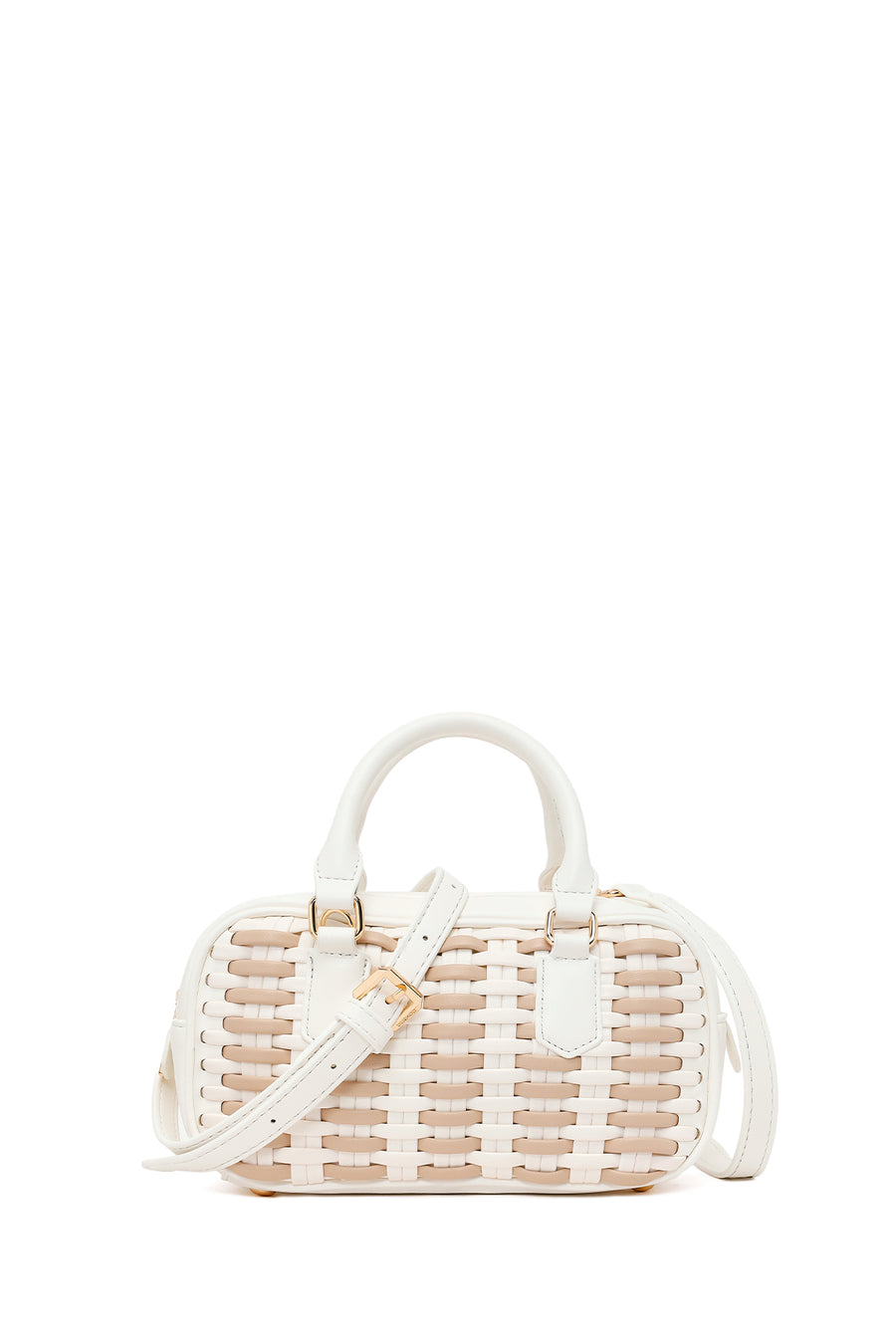 Woman White Long-Strap Braided Mini Shoulder Bag 26SBD249629 | Derimod