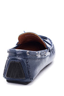 Erkek Lacivert Deri Casual Loafer | Derimod