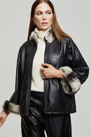 Della Women's Leather Jacket | Derimod