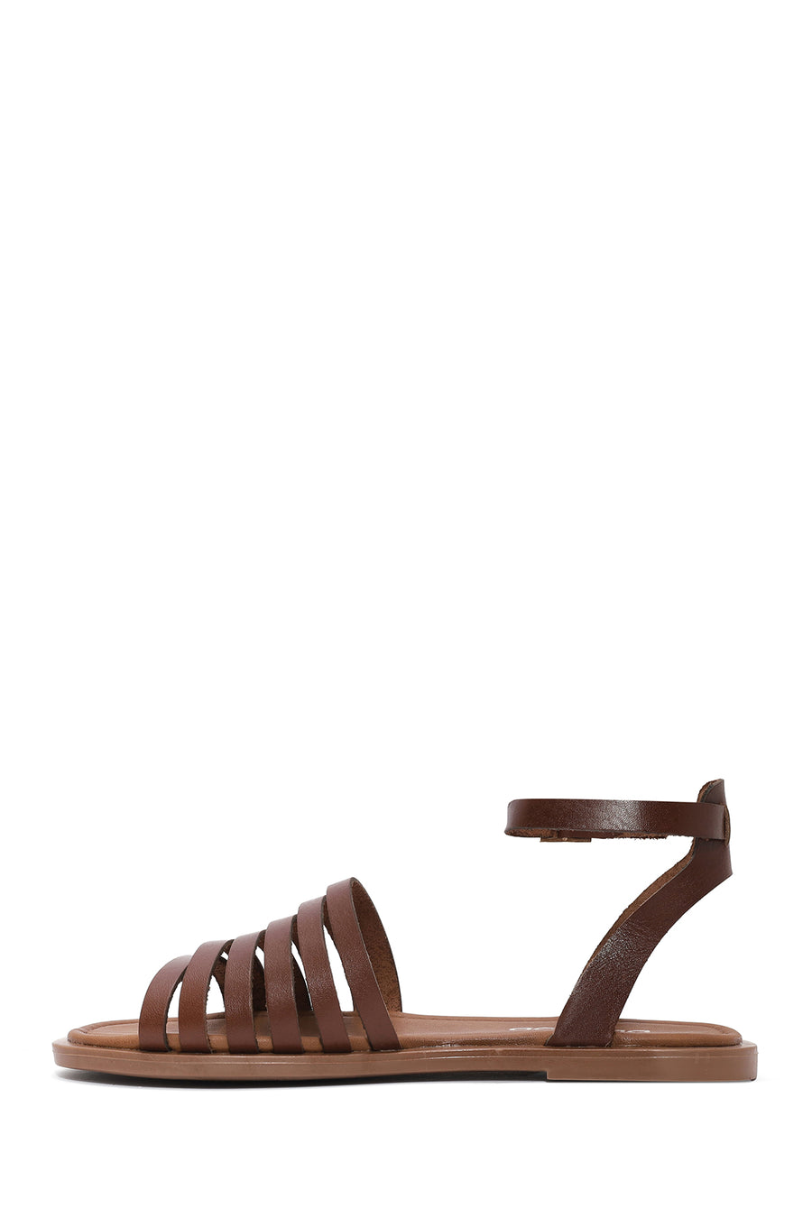 Women's Brown Ankle-Strap Leather Bodrum Sandals