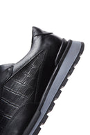 Men's Black Leather Sneaker | Derimod