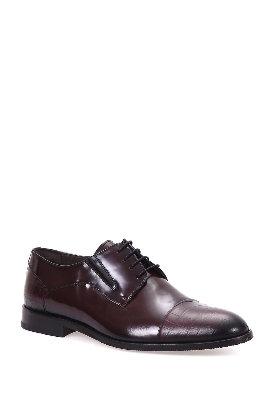 Crocodile Patterned Men's Leather Shoes