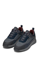 Geox Erkek Lacivert Bağcıklı Deri Sneaker | Derimod