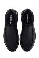 Men's Black Leather Comfort Casual Loafer | Derimod