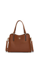 Women's Brown Long Strap Printed Mini Handbag | Derimod