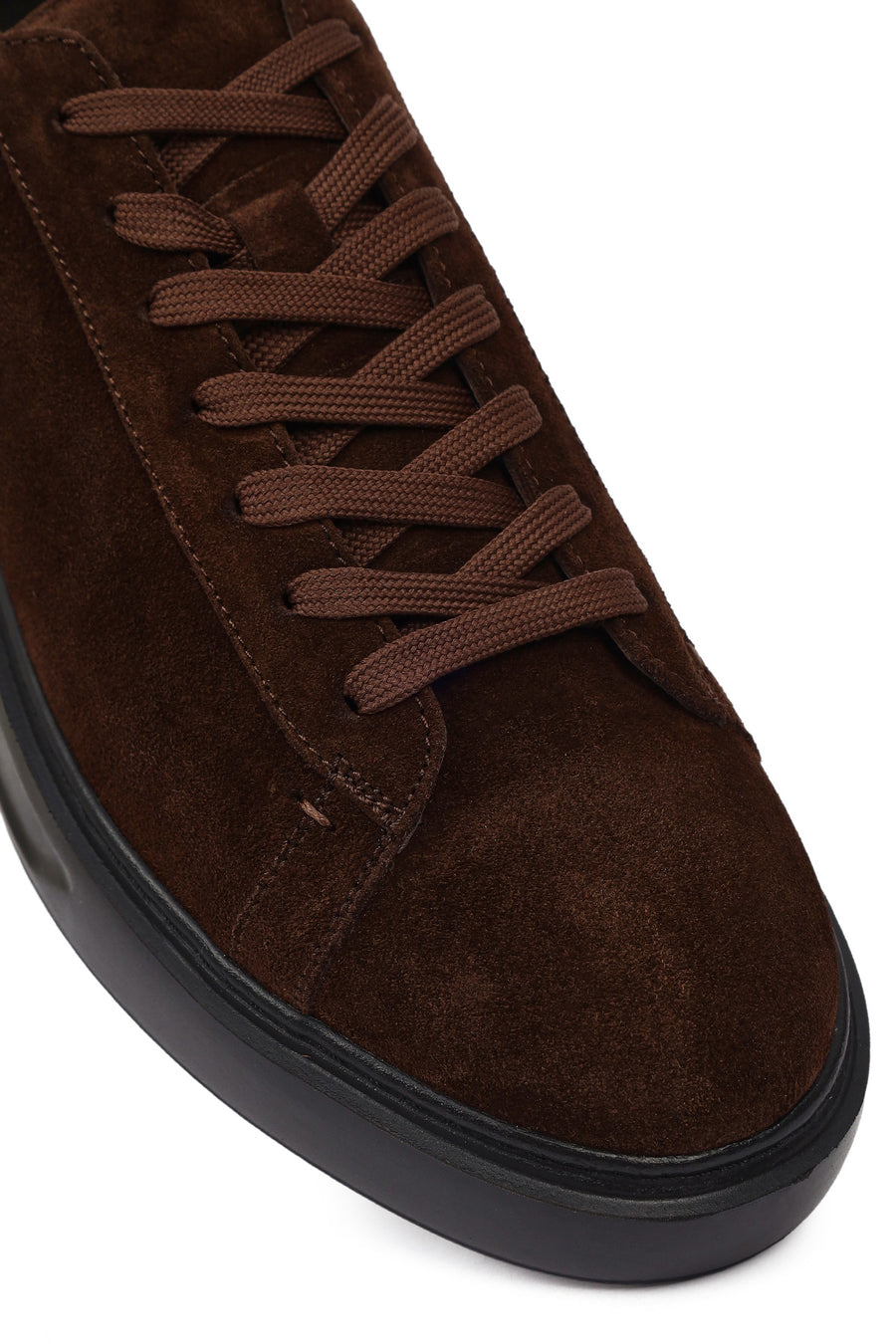 Erkek Kahverengi Bağcıklı Süet Deri Sneaker