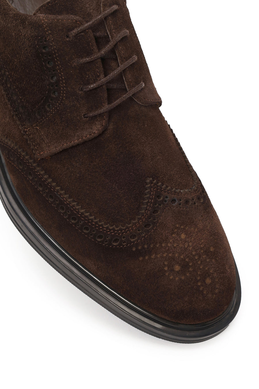 Male Brown Lace-Up Suede Casual Shoes