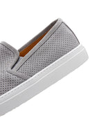 Men's Gray Suede Leather Sports Loafer | Derimod