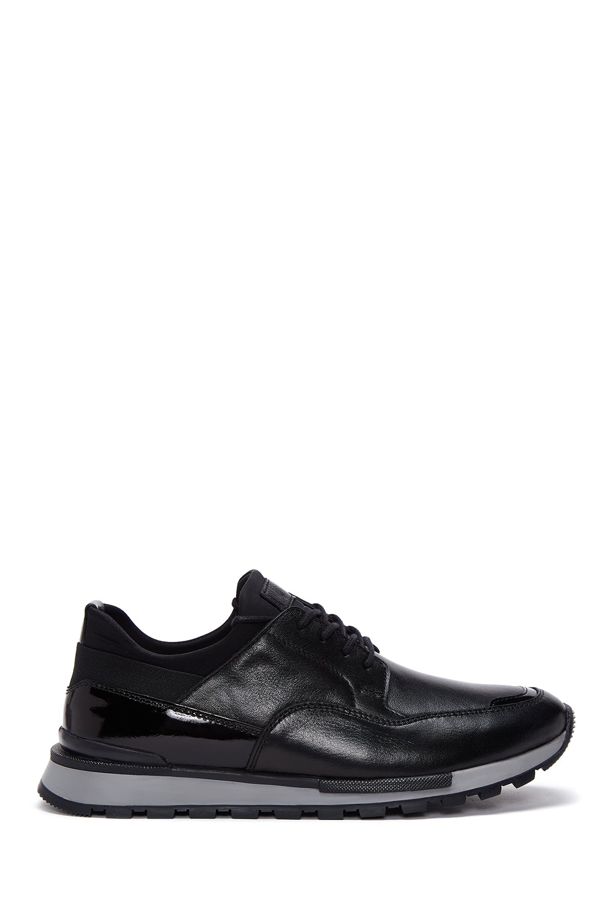 Men's Black Leather Sneaker 23WFD690618 | Derimod