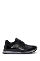 Men's Black Leather Sneaker | Derimod