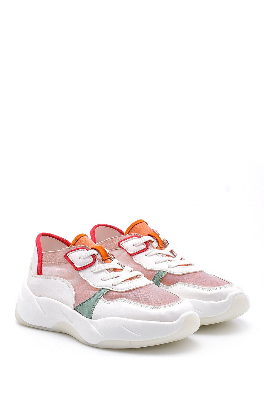 Kadın Pembe Şeffaf Detaylı Sneaker