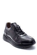 Men's Leather Crocodile Patterned Sneaker | Derimod