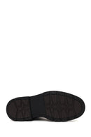 Male Black Thick-Soled Leather Casual Chelsea Boots | Derimod