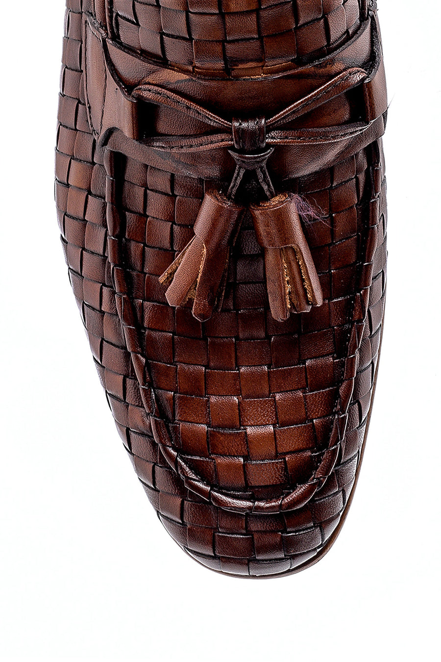 Men's Leather Knit Pattern Loafer