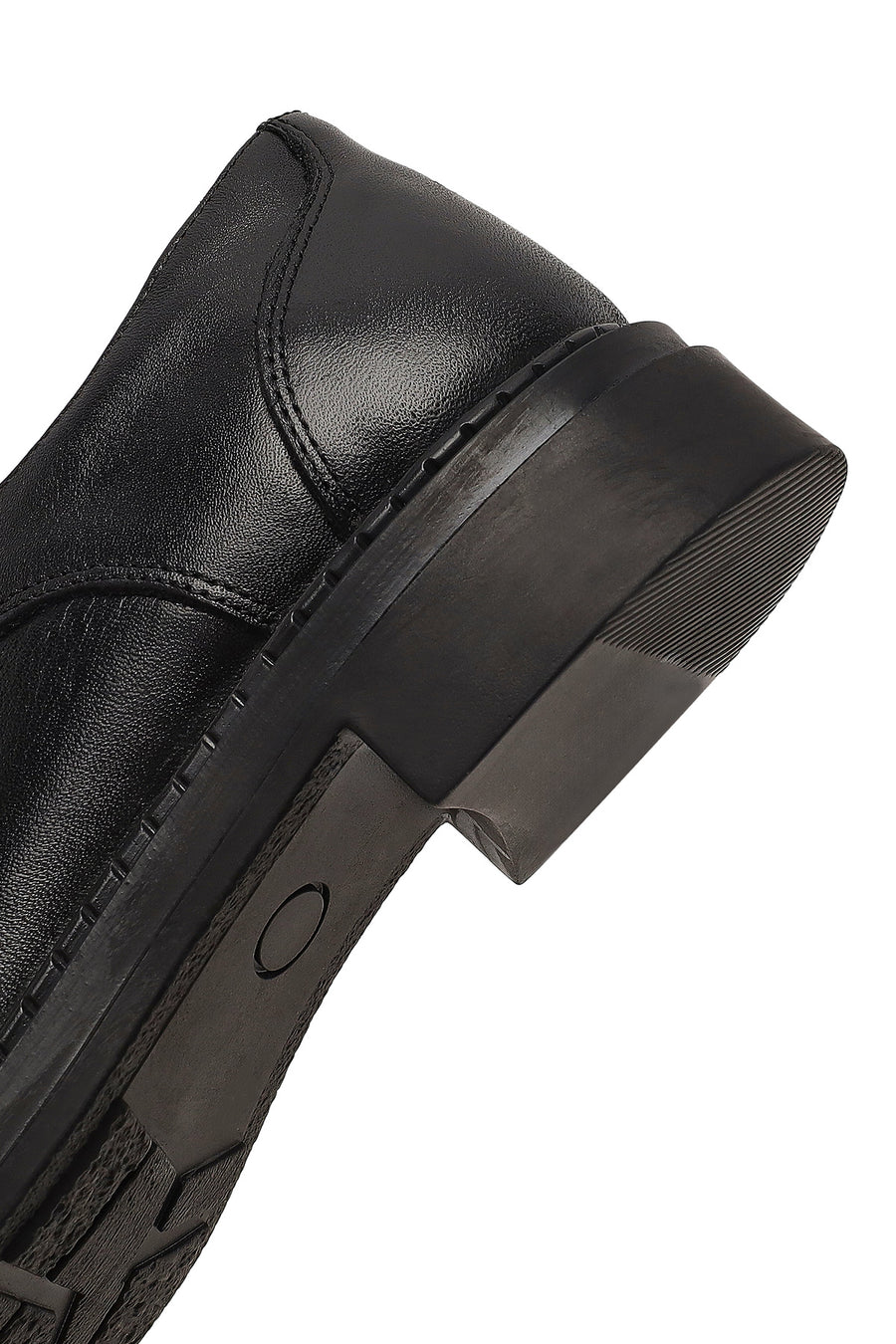 Woman Black Lace-up Leather Masculine Shoes