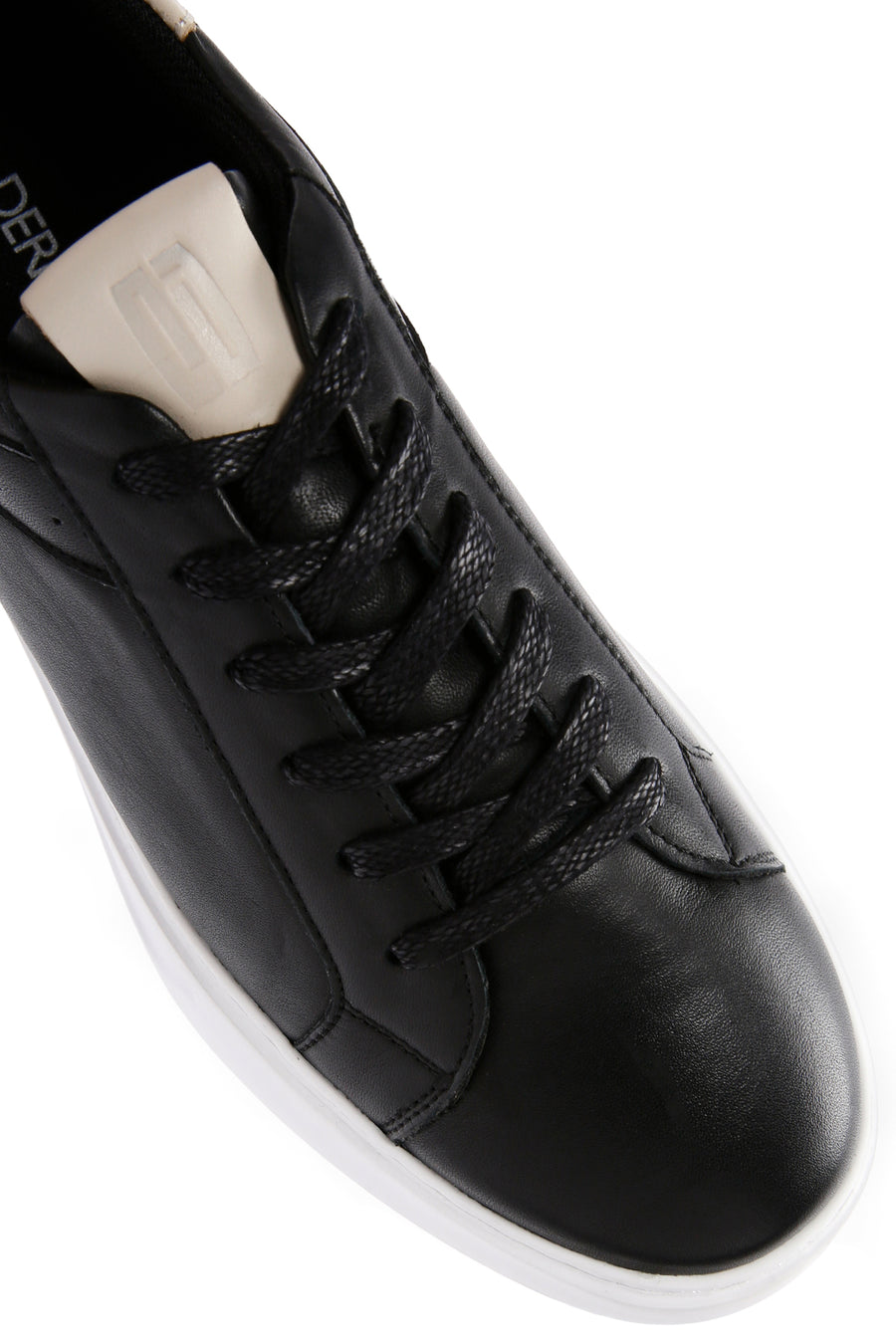 Men's Black Lace-up Leather Sneaker