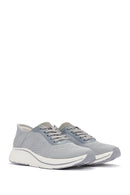 Derimod Zero Women's Grey Laced Thick Soled Sneaker | Derimod