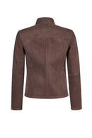 Lucy Woman Gray Double-Sided Leather Suede Jacket | Derimod