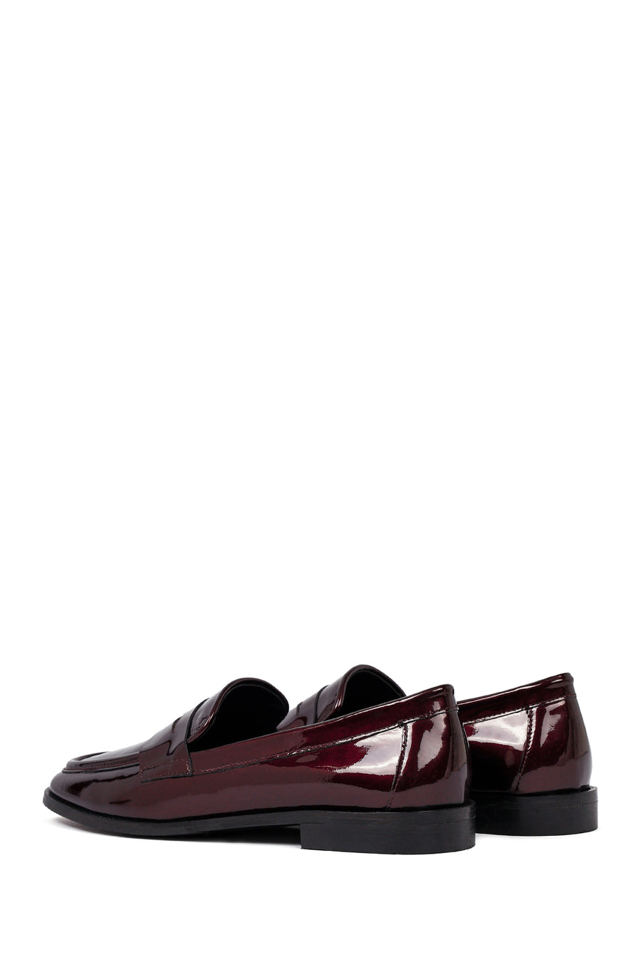 Woman Burgundy Leather Classic Loafer
