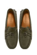 Men's Khaki Suede Leather Casual Loafer | Derimod