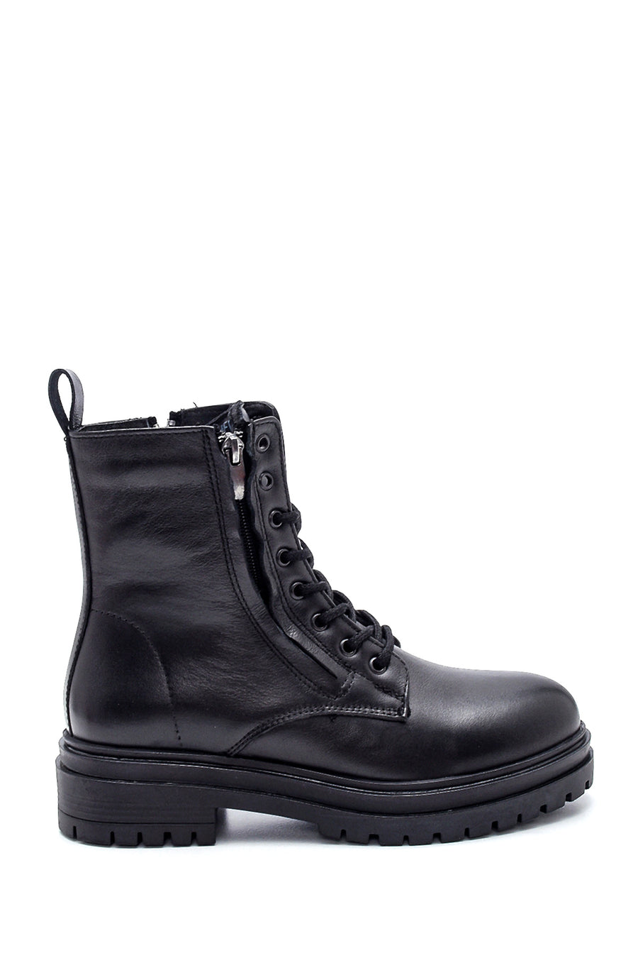 Women's Leather Zippered Boots 21WFD510718 | Derimod
