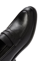 Erkek Siyah Deri Klasik Loafer | Derimod