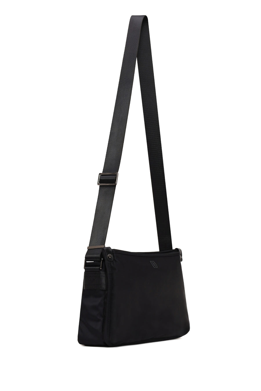Male Black Fabric Mini Crossbody Bag