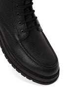 Male Black Lace-up Leather Casual Boots | Derimod