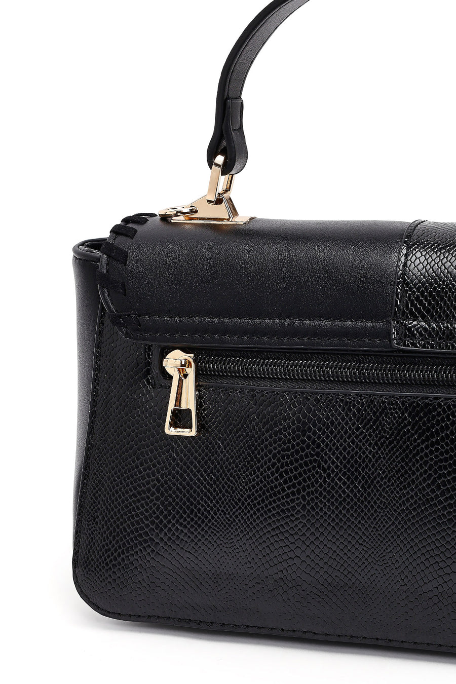 Woman Black Long-Strap Shoulder Bag