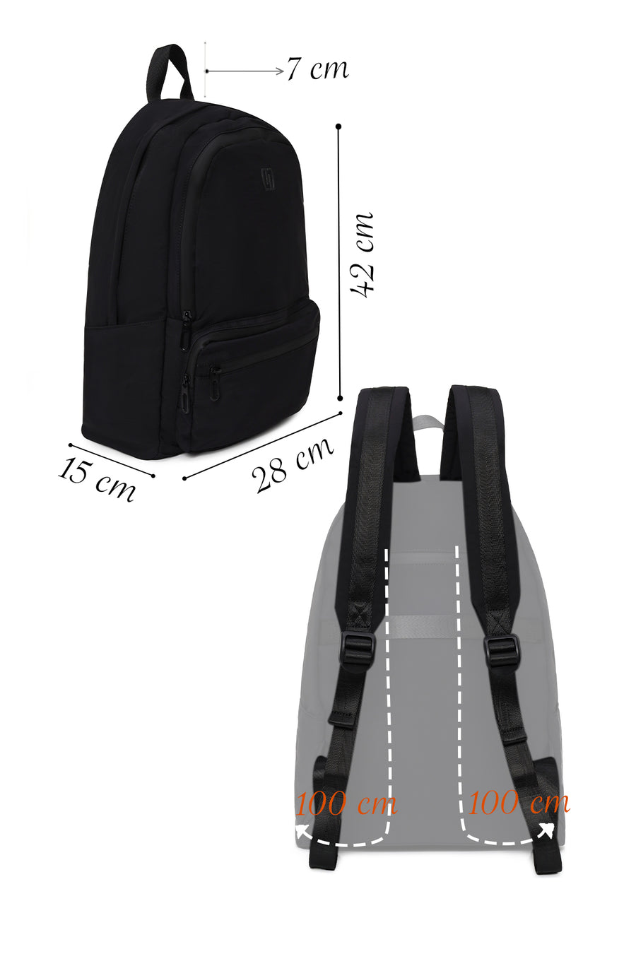 Male Black Casual Backpack