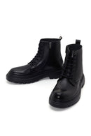 Men's Black Zippered Casual Leather Boots | Derimod